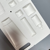 Emballage personnalisé en carton moulé en pulpe de canne à sucre, boîte cosmétique en pulpe de bagasse biodégradable, insert en papier, emballage en coquille de papier