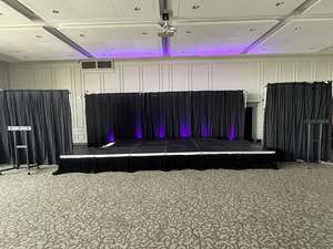 10ftx10f negro blanco telón de fondo cortinas boda telón de fondo para boda evento Fiesta - Product Image 4