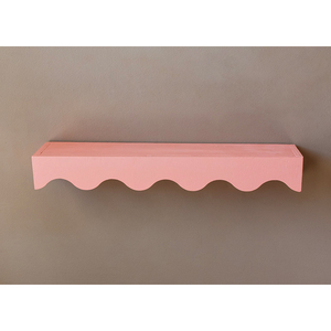 في زاوية المنزل والمطبخ ، حائط ريفي مثبت على الحائط ، رف وردي عائم ، - Product Image 3