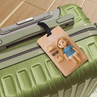 Étiquette de voyage de dessin animé personnalisé valises et étiquettes de bagages étiquette de bagage en caoutchouc PVC et silicone