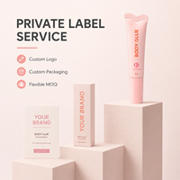 Fournisseur OEM de colle corporelle, marque privée, adhésif roll-on lavable à l'acide hyaluronique pour les soins de la peau