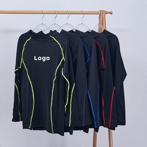 Sudaderas de cuarto de desgaste activo de alta calidad, camisetas para correr para hombre, ropa deportiva, entrenamiento, Camiseta ajustada de manga larga para gimnasio - Product Image 3