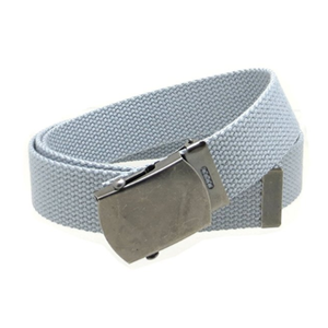 Ceinture en toile GB58 style ceinture en toile avec boucle/embout argenté antique, couleur unie, 50 pouces de long CN;GUA - Product Image 5