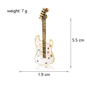 Guitar Cartoon Custom Alloy Gold Plated Soft Enamel Brooch Lapel Pin <b>for</b> <b>Wedding</b> Clothing and <b>Hats</b> - Product Image 2