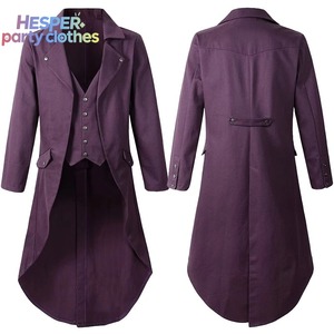 HESPER Nuevo Disfraz de Halloween, Frac Gótico de Manga Larga, Color Negro, Estilo Victoriano, Material Spandex, Resistente a Altas Temperaturas - Product Image 3