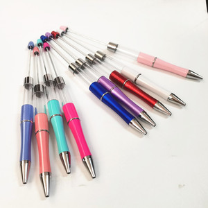 Ống Rỗng DIY Beadable Bút Số Lượng Lớn Màu Sắc Mới Màu Hồng Nhựa Hạt Bút Khoảng Trống Cho Hạt Bead Có Thể Bi Nhựa Bút - Product Image 1