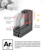 Fenêtres coulissantes multi-vitrages personnalisées, insonorisées, en aluminium, avec ventilation verticale, pour balcon et intérieur