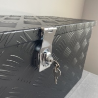 Boîte à outils en aluminium à motif damier, étanche, de qualité marine, pour pick-up Ute