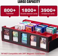 Boîte de rangement pour cartes à collectionner, Boîte de rangement Toploader, Boîte de rangement Toploader avec emballage imprimé, Étui de rangement multifonction en cuir pour cartes à collectionner