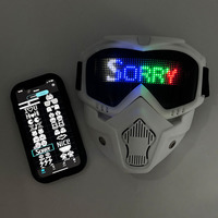 Grande Vente Masque LED Harley à Contrôle Bluetooth, Masque Lumineux Programmable, Recharge USB, Hommes Femmes, Fête, Halloween, Carnaval, Nouvel An