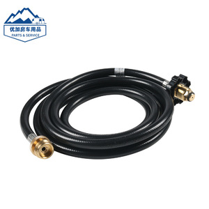 Pol Conversion Qcc Connector 10 Ft Propane Gas Hose For Outdoor Grill Cooking <b>Baking</b> Barbecue Universal Metal <b>Accessory</b> - Product Image 4