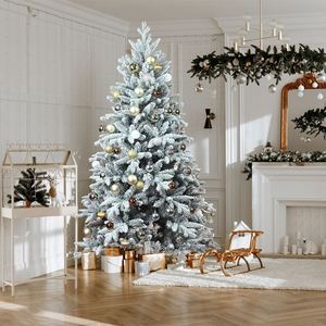 Factory Wholesale Self-Assemble Decorated Xmas <b>Trees</b> Decoration Premium Snow Flocked Christmas <b>Trees</b> With Thick Metal Base - Product Image 5