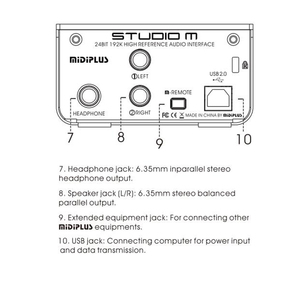 Midiplus Studio <strong>M</strong> Factory Direct Sale 24Bit 192KHz 1 in 2 Out USB <strong>Audio</strong> <strong>Interface</strong> Recording Sound Card for Live Recording - Product Image 6
