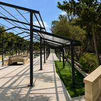 Tente murale en verre transparent, structure événementielle commerciale en aluminium pour mariages de luxe, lieux extérieurs et événements privés