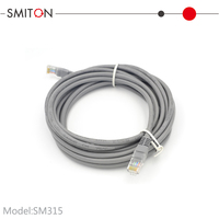Kabel Patch UTP Cat5e Bulat 1m 1.5m untuk Kabel Jaringan Ethernet Komunikasi Komputer