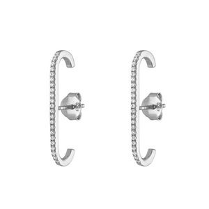 Orecchini a Cerchio a Forma di C per Donne, Eleganti, Minimalisti, alla Moda, per Uso Quotidiano, Gioielli Statement - Product Image 2