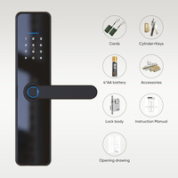 Cerraduras Inteligentes Locstar TTlock/Tuya, Cerradura de Puerta con Huella Dactilar sin Llave, Cerradura Inteligente y Segura para Puertas de Apartamentos