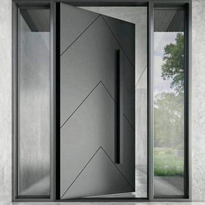 Design de luxe Portes d'entrée principale de sécurité isolées en <span class=keywords><strong>aluminium</strong></span> Portes pivotantes d'entrée principale <span class=keywords><strong>Porte</strong></span> extérieure pour villa - Product Image 3
