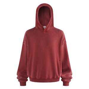 Sweat-shirts à capuche unis pour hommes, en <span class=keywords><strong>molleton</strong></span> épais, coupe ample et oversize, pour le quotidien - Product Image 4