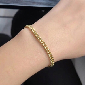 <span class=keywords><strong>Cadena</strong></span> Cubana de Oro Real de 18K, Sello AU750, Ancho de 4.2/5.4mm, Longitud Personalizada, Pulsera y Collar para Hombre y Mujer - Product Image 6