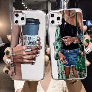 Funda de teléfono móvil con estampado a mano para chica, cubierta trasera de tacón alto, venta al por mayor - Product Image 1