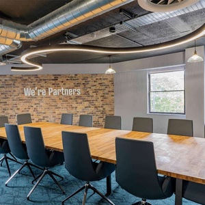 Lámpara LED Lineal Curva de Perfil de Aluminio, Forma de S, Lámpara Colgante Enlazable con Luz Blanca Ajustable y Atenuación DALI - Product Image 3