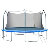 Trampolín Profesional de 16 pies para Fitness, Uso en Exteriores, Estructura Resistente para Niños, Trampolín de 14 pies para Gimnasio, Directo de Fábrica