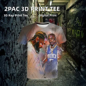 Custom Digital Printing <b>2Pac</b> <b>T</b>-<b>shirts</b> Rapper Summer 3D Print Woven Casual with Pattern Fashion <b>T</b>-<b>Shirt</b> - Product Image 2