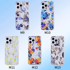 Uxury-funda trasera magnética para teléfono móvil, carcasa suave con patrón de flores para isone 14 13 12, RO Max - Product Image 6