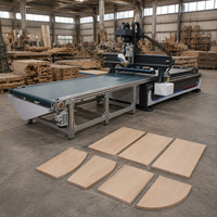 Routeurs CNC pour bois 4*8 pieds avec ATC 1325, machine de fabrication d'armoires en bois, 12 outils, table à vide, broche 9KW, dégauchisseuses à bois