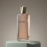 Flacon de parfum en verre dépoli mat de haute qualité, rechargeable, 30ml, 50ml, 100ml, avec épaulement plat, filetage à vis, gravure et décalcomanie