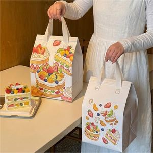 Sac isotherme jetable pour gâteaux et desserts, en tissu non tissé, portable, pour plats à emporter, isolation thermique pour sacs isothermes - Product Image 3