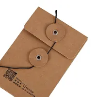 Personalizzato busta di imballaggio stringa e il pulsante buste kraft busta con la stringa