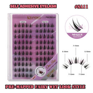 Pestañas Postizas <span class=keywords><strong>en</strong></span> Racimo sin Pegamento, Naturales, Pre-Mapeadas, Autoadhesivas, Fáciles <span class=keywords><strong>de</strong></span> Usar <span class=keywords><strong>en</strong></span> Casa, con Empaque Personalizado <span class=keywords><strong>en</strong></span> Caja - Product Image 2