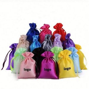 Bolsa de Joyería de Tela de Satén de Seda de Color Caramelo, Reutilizable, Portátil, con Logotipo Personalizado, Ecológica y de Alta Calidad - Product Image 2