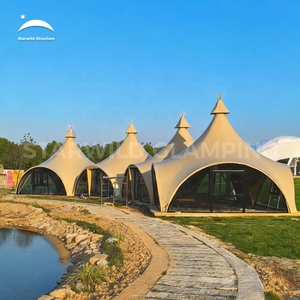Tente de glamping en acier galvanisé, type <span class=keywords><strong>tipi</strong></span> indien, yurt, pour la restauration et le camping - Product Image 4