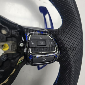 Venta al por Mayor de Productos Nuevos: Volante de Coche de Fibra de Carbono con Costuras de Cuero Perforado para Volkswagen Golf 6ª Generación GTI - Product Image 2