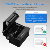 La impresora térmica de recibos de 58mm integrada Scangle admite puerto serie e interfaz USB