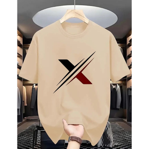 เสื้อยืดแฟชั่นใส่ได้ทุกเพศสำหรับฤดูร้อนเสื้อยืดผ้าฝ้าย100% ทรงวินเทจทรงพอดีตัวปกติพิมพ์ลายทึบสไตล์ลำลองน้ำหนักเบา - Product Image 1