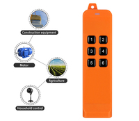Interrupteur de télécommande industrielle sans fil, relais 10A, porte de garage automatique en plastique, 200M DC 12-36V 6CH 315/433.92MHz rechargeable