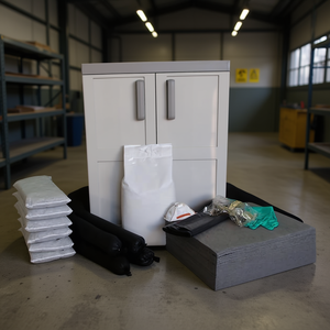 Universal Spill Kit Cabinet With Absorbent <b>Pads</b> And Gloves For Industrial Use - Product Image 3