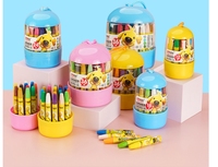 Pastels à l'huile Bonvada 48 couleurs lavables hexagonaux non toxiques emballage papier 11,8 cm emballage OEM logo personnalisé fourniture d'usine