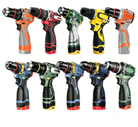 Perceuse à percussion sans fil 16,8 V, sans balais, rechargeable au lithium, tournevis électrique, perceuse électrique industrielle et domestique avec boîte à outils