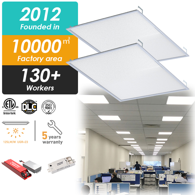 Ultra Thin Commerical Ceiling Square Indoor Office Lighting Smart Sensor Dimmable Frameless Led Panel Light