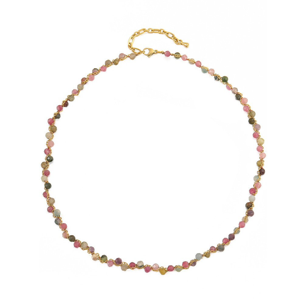 Woven Tourmaline Necklace XL-1152DY01-1