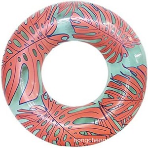 Adult Leaf Pattern Inflatable Swimming Ring Float For Pool Water Sports - Product Image 3