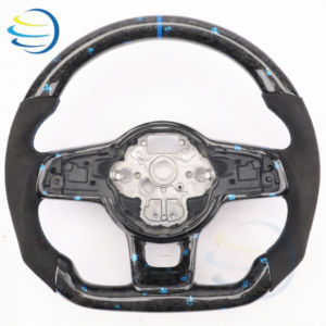 อัพเกรดรถยนต์สำหรับ Volkswagen พวงมาลัยคาร์บอนไฟเบอร์แบบ LED สำหรับ <span class=keywords><strong>VW</strong></span> Polo 6r Scirocco <span class=keywords><strong>Jetta</strong></span> Tiguan T6 Passat B6 B7 B8 up Amarok Eos - Product Image 6