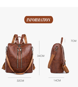 <span class=keywords><strong>Sac</strong></span> <span class=keywords><strong>à</strong></span> <span class=keywords><strong>dos</strong></span> pour femme en <span class=keywords><strong>cuir</strong></span> PU personnalisé <span class=keywords><strong>à</strong></span> la mode avec fermeture <span class=keywords><strong>à</strong></span> glissière sangle poignée Style <span class=keywords><strong>Vintage</strong></span> <span class=keywords><strong>Vintage</strong></span> <span class=keywords><strong>sac</strong></span> <span class=keywords><strong>à</strong></span> bandoulière pour voyage - Product Image 3