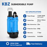 Pompe de déshydratation submersible triphasée de qualité industrielle 15KW20HP, résistante à l'usure, certifiée ISO9001 CE, pour l'approvisionnement minier en Indonésie