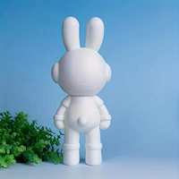 Populaire bricolage blanc Offres Spéciales fluide lapin ours résine moule à la main peint à la main 27cm boxe mignon pour enfants adultes